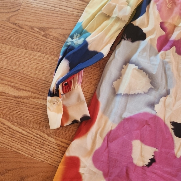 GUC Stine Goya Dounya Floral Voile Mini Dress Light Fluid Eco Vero, Size XS - Picture 6 of 13